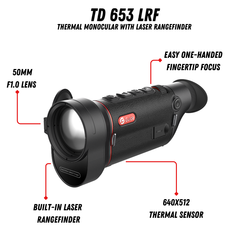 TD653 LRF Thermal Monocular 2.6x 640x512 50mm