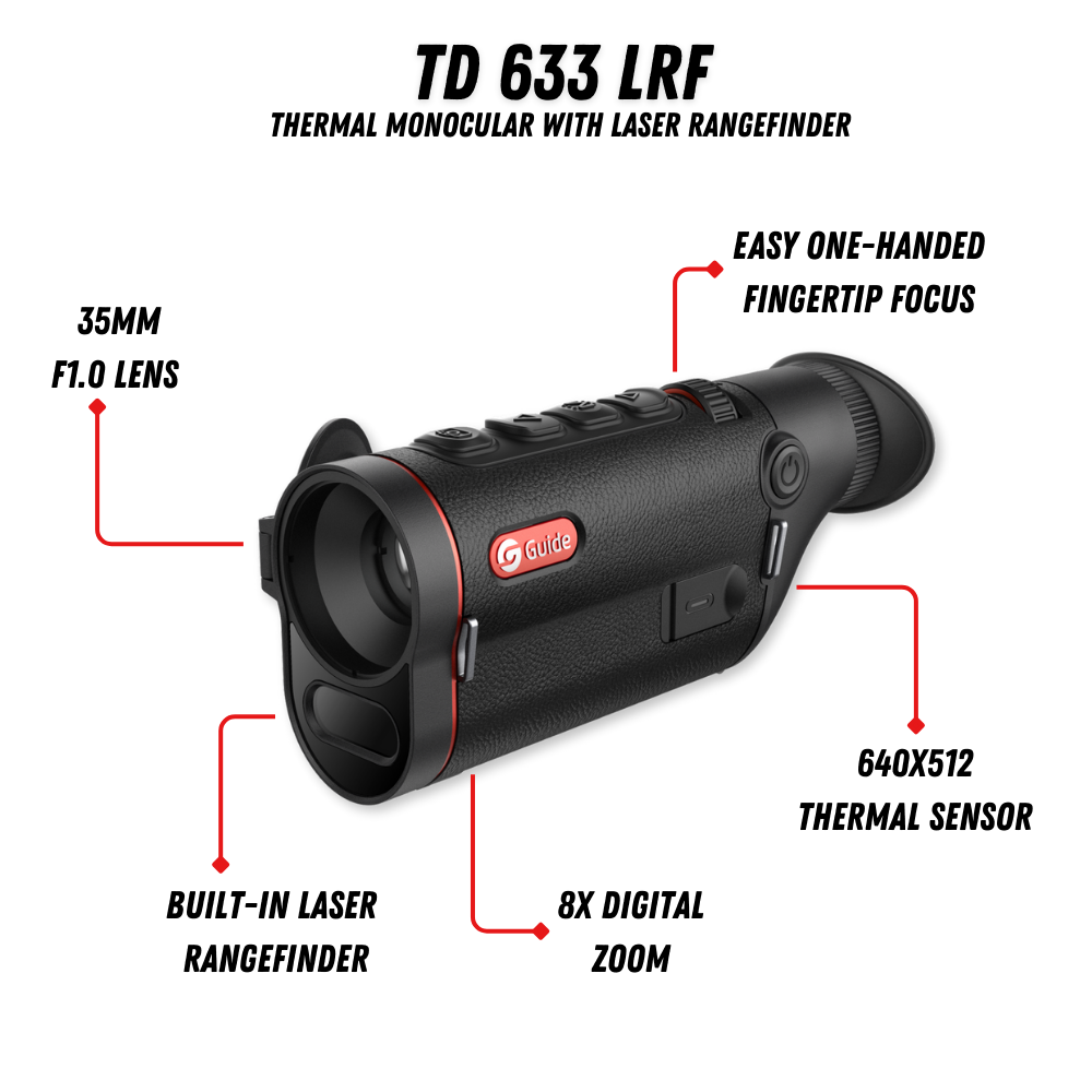 TD633 LRF Thermal Monocular 2x 640x512 35mm