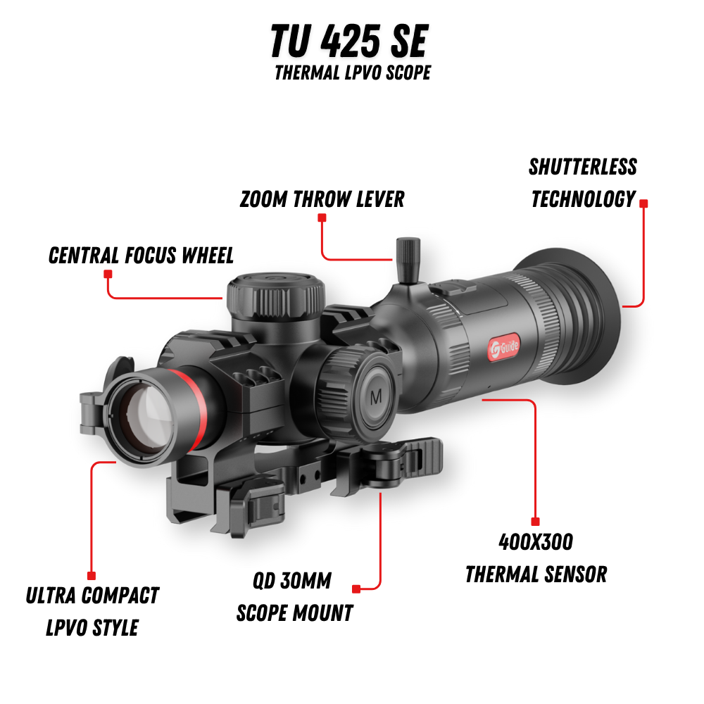 TU425 SE 3.0 Thermal Riflescope 3x 400x300 25mm