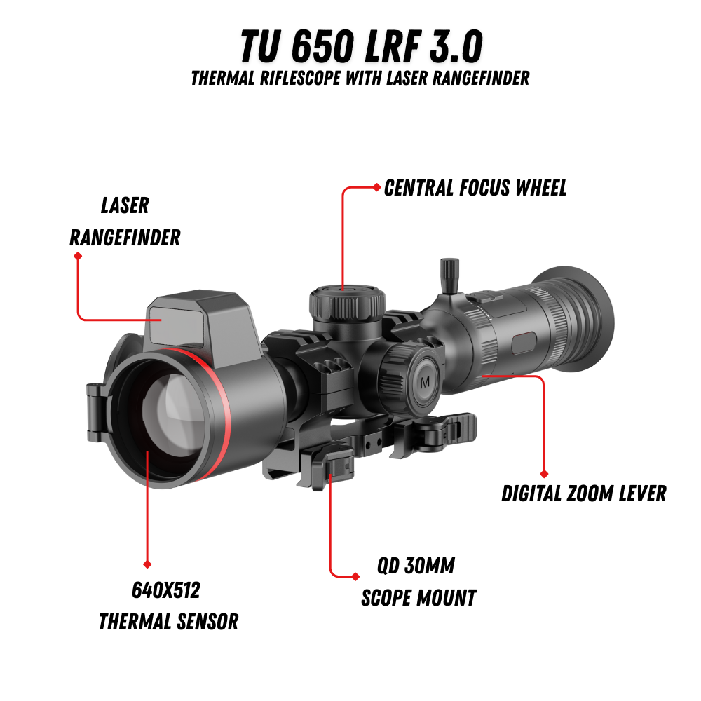TU650 LRF 3.0 Thermal Riflescope 3.9x 640x512 50mm LRF